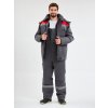 Костюм зимний Труженик-Ультра-2 СОП (тк.Смесовая,210) п/к, т.серый/красный