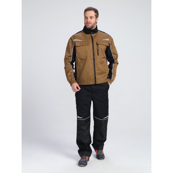 Костюм ProfLineSpecialist-2 (тк.Смесовая,240) п/к, бежевый/черный