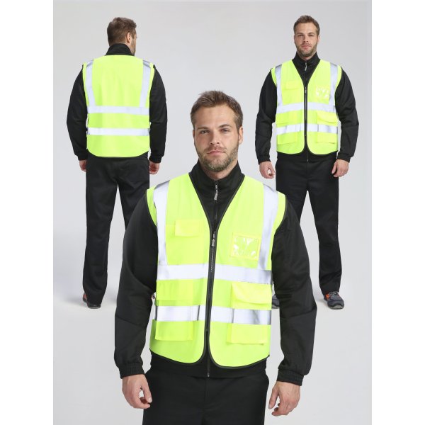 Жилет сигнальный ProfLineLeader СОП-4 (тк.Полиэфир,130), желтый