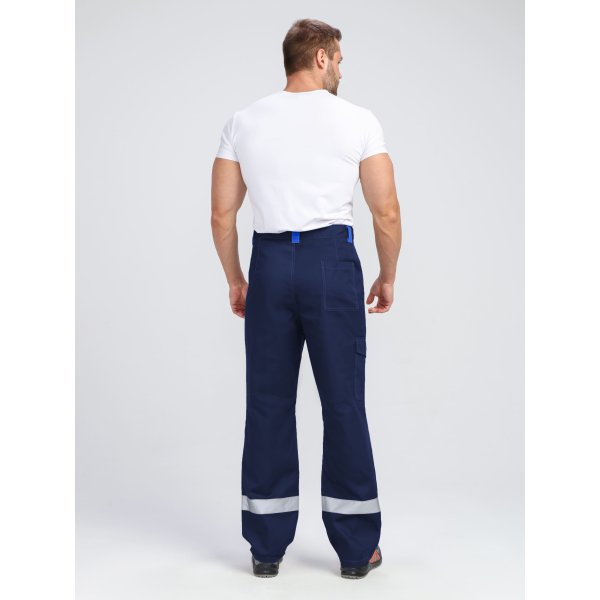 Костюм ProfLineBase-1 (тк.Твил,210) брюки, т.синий/черный/васильковый