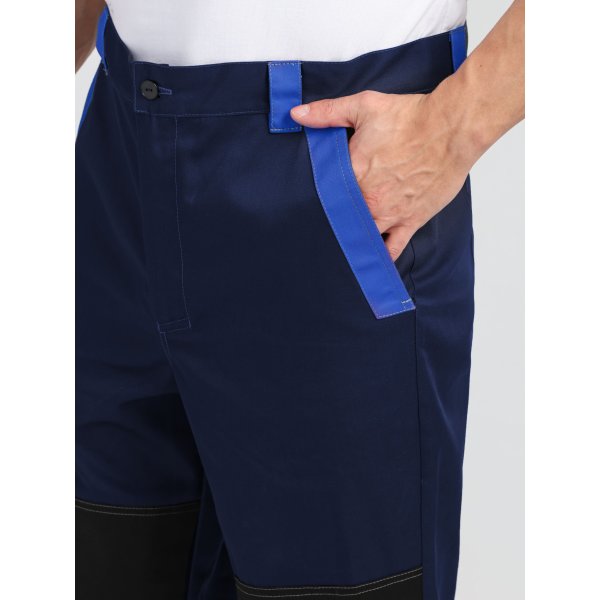 Костюм ProfLineBase-1 (тк.Твил,210) брюки, т.синий/черный/васильковый