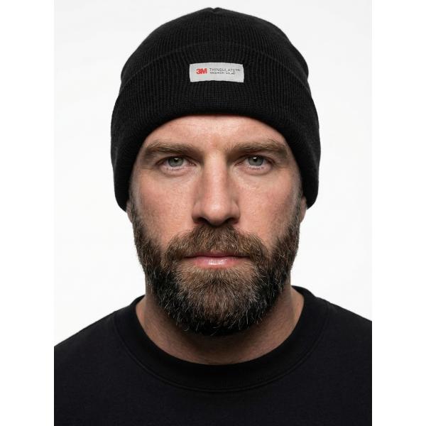 Шапка утепленная ProfLineSpecialist (Акрил), черный