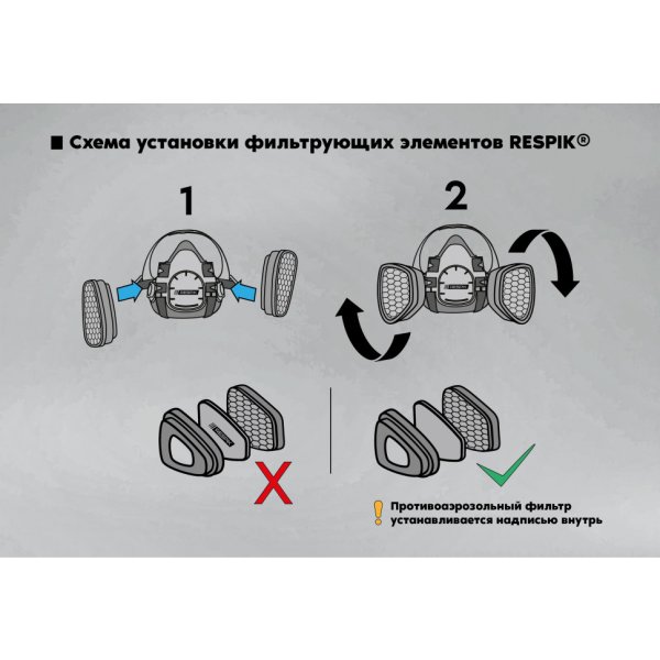 Комплект для защиты дыхания RESPIK® M800 A1P2 R