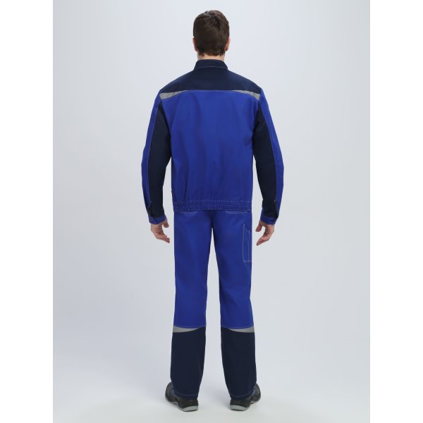 Костюм Строй-1 CH МВО (тк.Смесовая,280) брюки, васильковый/т.синий