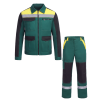 Костюм ProfLineBase-1 (тк.Твил,210) брюки, зеленый/черный/желтый