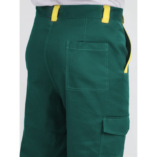 Костюм ProfLineBase-1 (тк.Твил,210) брюки, зеленый/черный/желтый