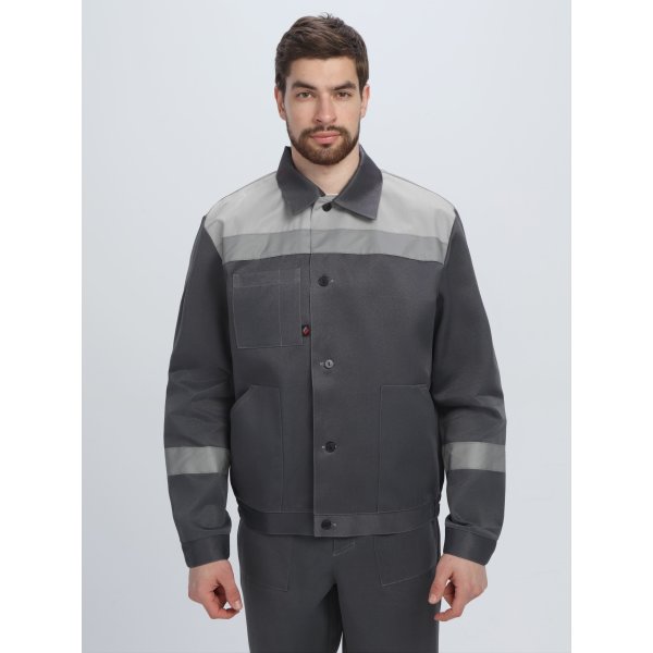 Костюм Лигор-1 СОП (тк.Смесовая,210) брюки, т.серый/св.серый