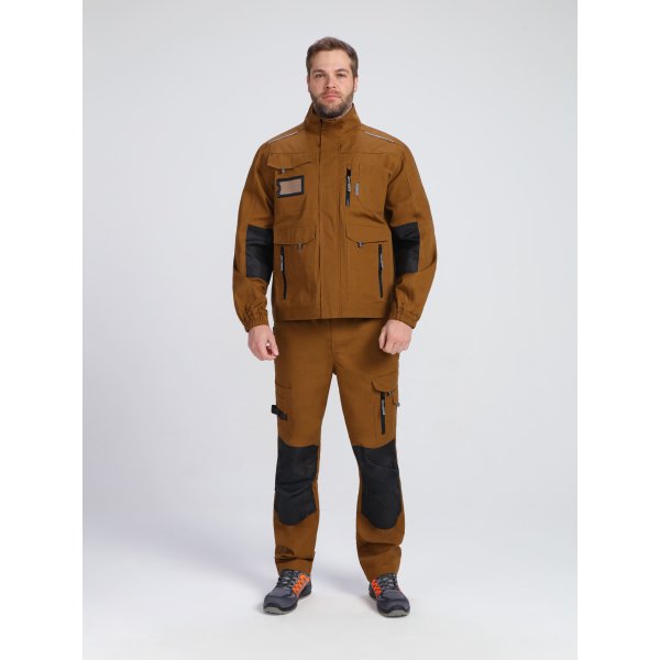Костюм ProfLineSpecialist-2 (тк.РипСтоп,240) п/к, коричневый/черный