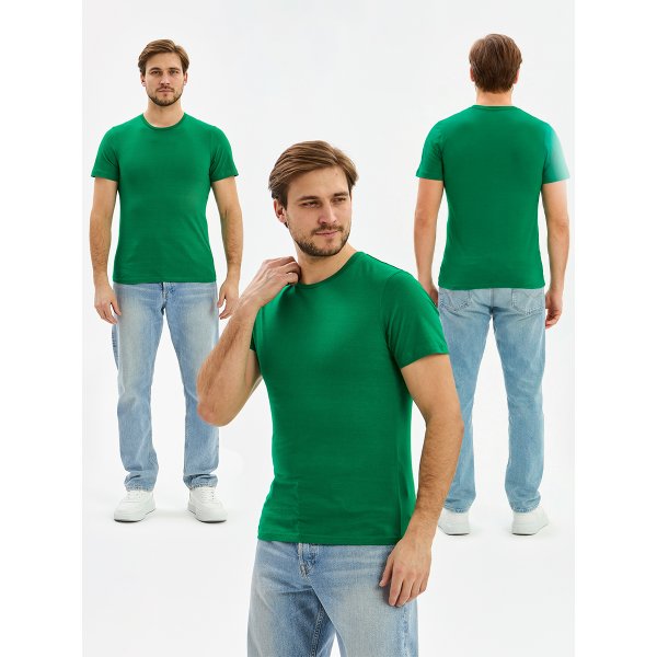 Футболка ProfLineBase (тк.Трикотаж,160), зеленый/2