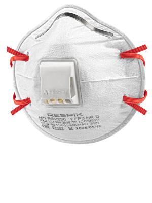 Респиратор чашеобразный RESPIK® RS2230 с клапаном, FFP3 (10 шт)