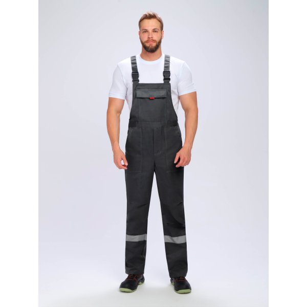 Костюм Флофт-2 Премиум СОП У. (тк.Смесовая,240) п/к, т.серый/серый/красный