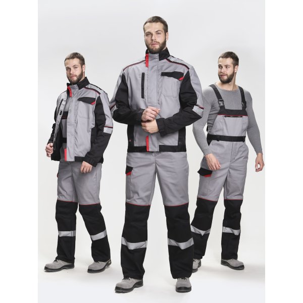 Костюм Сервис NEW (тк.Смесовая,240) п/к, серый/черный