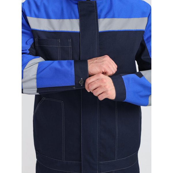 Костюм Бриготек-1 СОП (тк.Смесовая,260) брюки, т.синий/васильковый