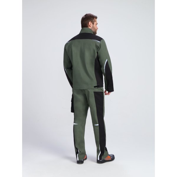 Костюм ProfLineLeader-2 (тк.Хлопок/Спандекс,260) п/к, хаки/черный