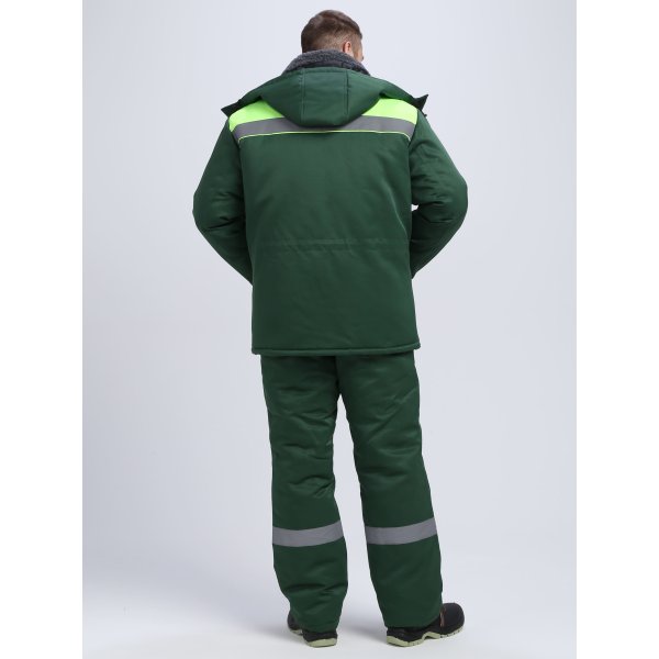 Костюм зимний Квайл-1 СОП (тк.Смесовая,210) брюки, т.зеленый/желтый