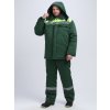 Костюм зимний Квайл-1 СОП (тк.Смесовая,210) брюки, т.зеленый/желтый