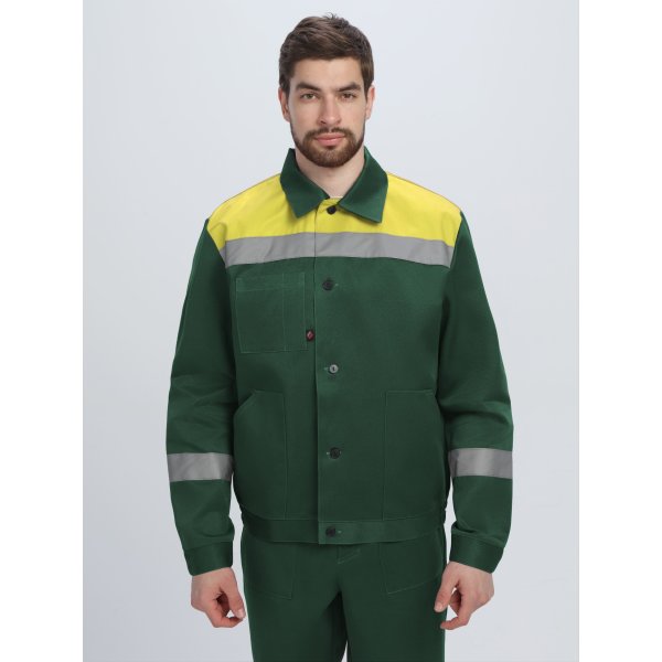 Костюм Лигор-2 СОП (тк.Смесовая,210) п/к, зеленый/желтый