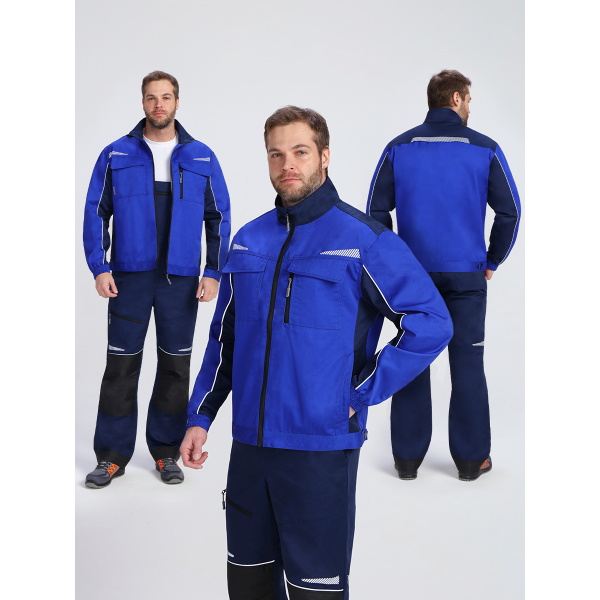 Куртка ProfLineSpecialist (тк.Смесовая,240), васильковый/т.синий