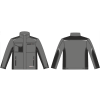 Куртка ProfLineLeader (тк.Хлопок/Спандекс,260), серый/черный