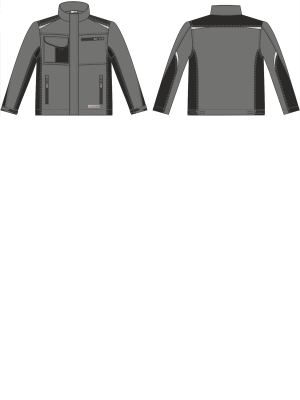 Куртка ProfLineLeader (тк.Хлопок/Спандекс,260), серый/черный