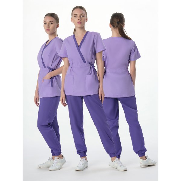 Костюм женский Симпл-001 (тк.Смесовая,120) MedLine, фиолетовый/сирень