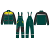 Костюм ProfLineBase-2 (тк.Твил,210) п/к, зеленый/черный/желтый