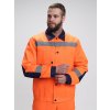 Костюм сигнальный Лигор-2 СОП (тк.Смесовая,210) п/к, оранжевый/т.синий