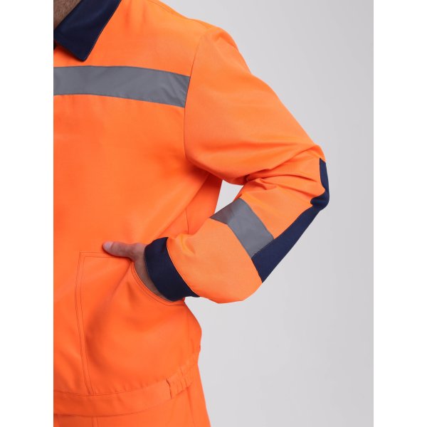Костюм сигнальный Лигор-2 СОП (тк.Смесовая,210) п/к, оранжевый/т.синий