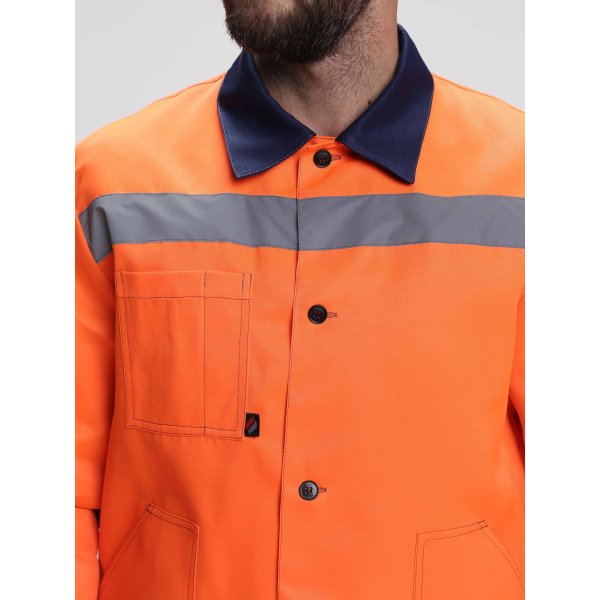 Костюм сигнальный Лигор-2 СОП (тк.Смесовая,210) п/к, оранжевый/т.синий