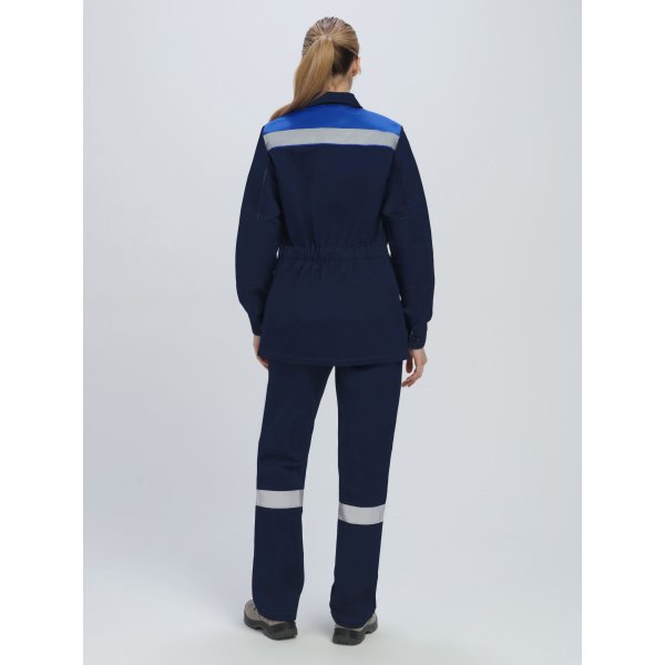 Костюм женский Веснис-1 СОП (тк.Саржа,250) брюки, т.синий/васильковый