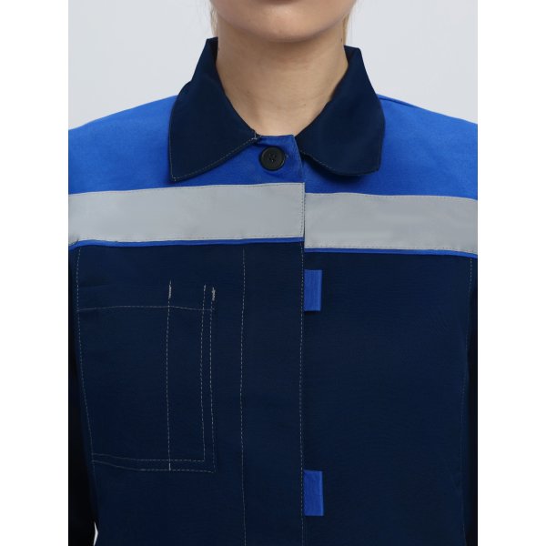 Костюм женский Веснис-1 СОП (тк.Саржа,250) брюки, т.синий/васильковый