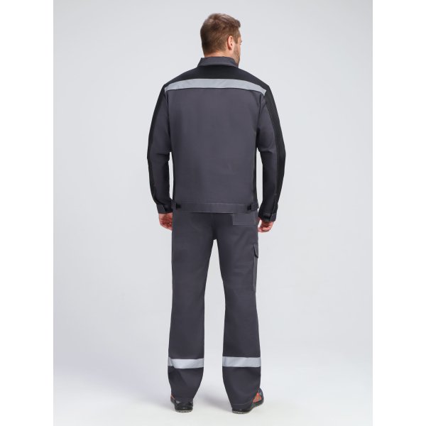 Костюм ProfLineBase-2 (тк.Твил,210) п/к, т.серый/черный/красный