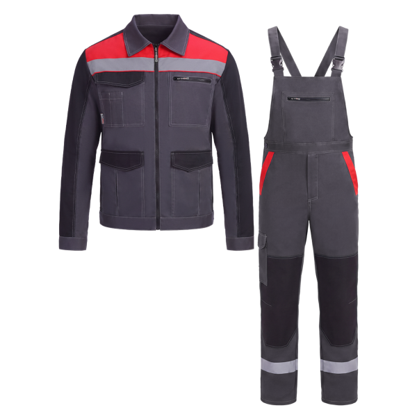 Костюм ProfLineBase-2 (тк.Твил,210) п/к, т.серый/черный/красный