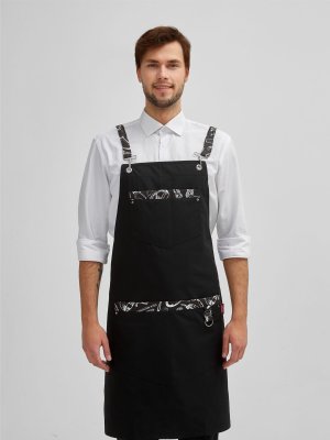 Фартук с грудкой универсальный Прага (тк.Форвард,210), черный (023)