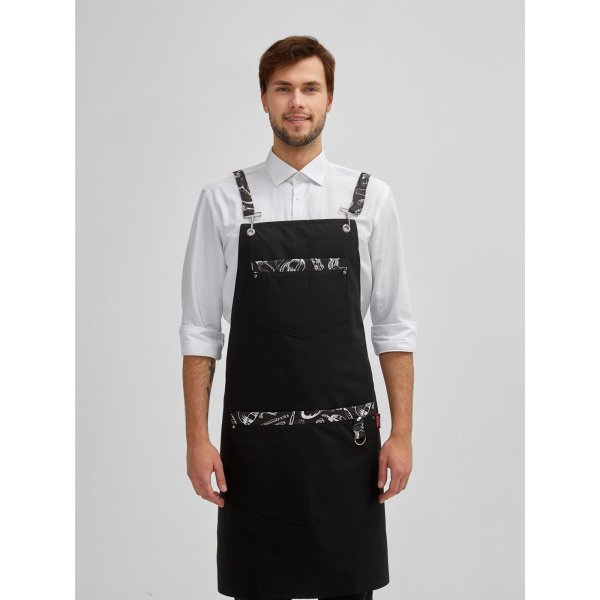 Фартук с грудкой универсальный Прага (тк.Форвард,210), черный (023)