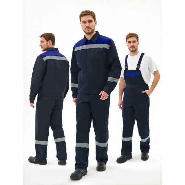 Костюм Липецк-2 СОП CH (тк.Смесовая,280) п/к, т.синий/васильковый