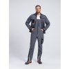 Костюм ProfLineLeader-2 (тк.Хлопок/Спандекс,260) п/к, серый/черный