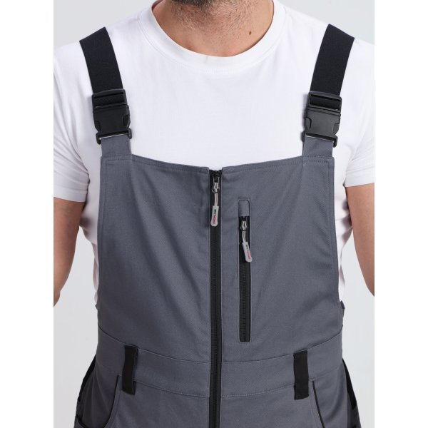 Костюм ProfLineLeader-2 (тк.Хлопок/Спандекс,260) п/к, серый/черный