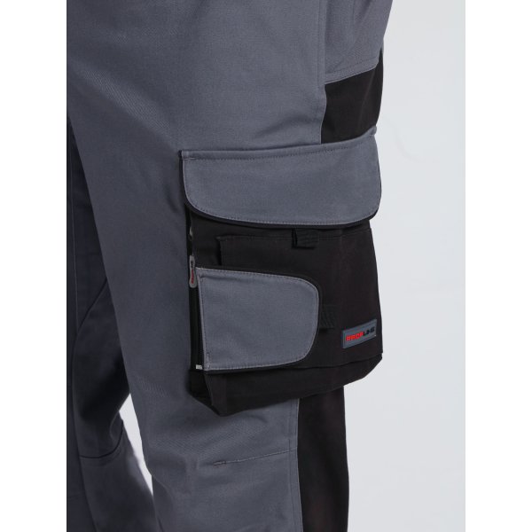 Костюм ProfLineLeader-2 (тк.Хлопок/Спандекс,260) п/к, серый/черный