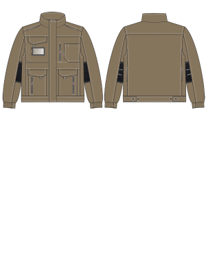 Куртка ProfLineSpecialist (тк.РипСтоп,240), коричневый/черный