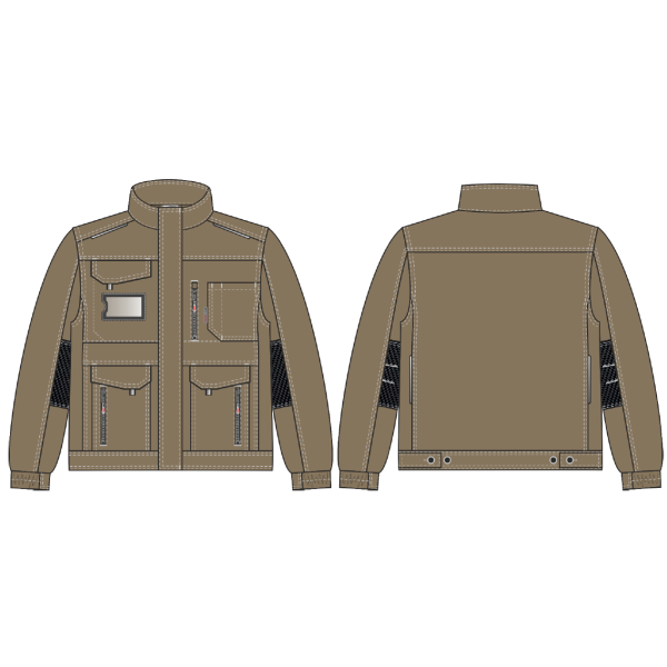 Куртка ProfLineSpecialist (тк.РипСтоп,240), коричневый/черный