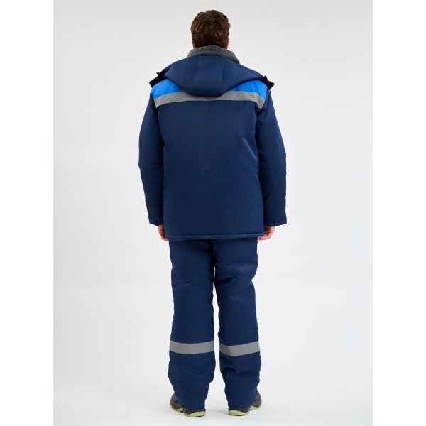 Костюм зимний Квайл-1 СОП (тк.Смесовая,210) брюки, т.синий/васильковый