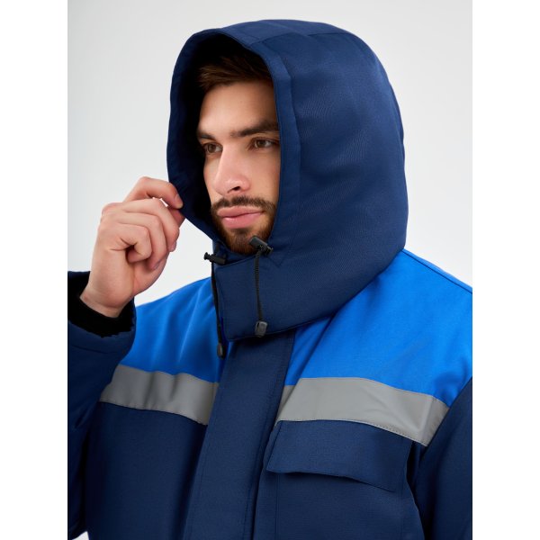 Костюм зимний Квайл-1 СОП (тк.Смесовая,210) брюки, т.синий/васильковый