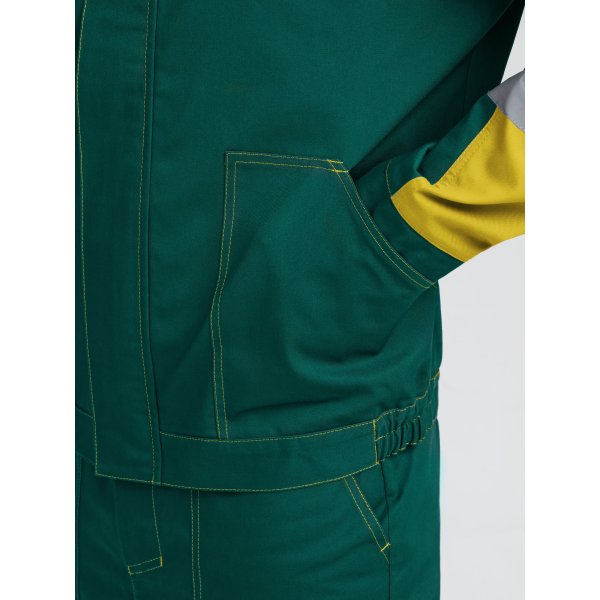 Костюм Бриготек-2 СОП (тк.Смесовая,260) п/к, зеленый/желтый