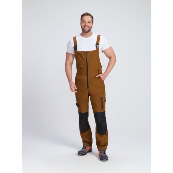 Полукомбинезон ProfLineSpecialist (тк.РипСтоп,240), коричневый/черный