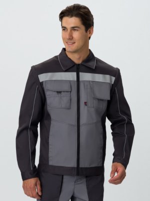 Куртка Лидер (тк.Балтекс,210), т.серый/св.серый