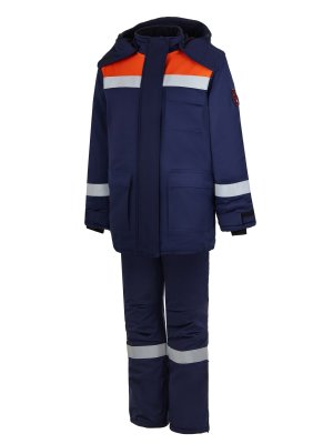 Костюм зимний женский Энергия-Г (91,4 кал.), т.синий/оранжевый (куртка, брюки)