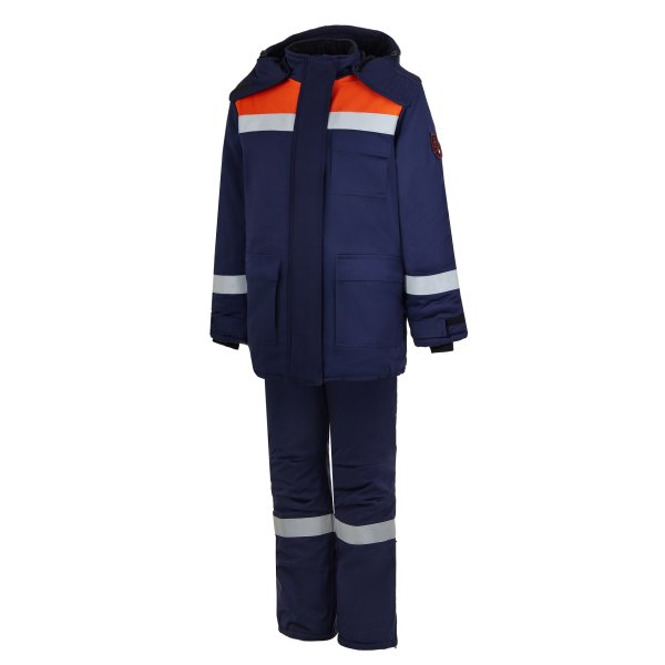 Костюм зимний женский Энергия-Г (91,4 кал.), т.синий/оранжевый (куртка, брюки)