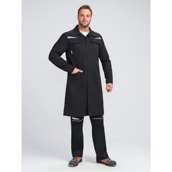 Халат ProfLineSpecialist (тк.Смесовая,240), черный