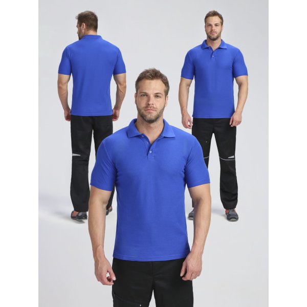 Рубашка поло ProfLineBase (тк.Пике,180), васильковый